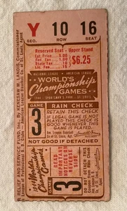 1944 World Series  Game 3 Ticket Stub Stan Musial Cardinals - Picture 1 of 4
