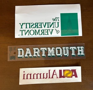 Dartmouth, UVM, ASU Sticker/Decals - Bild 1 von 3