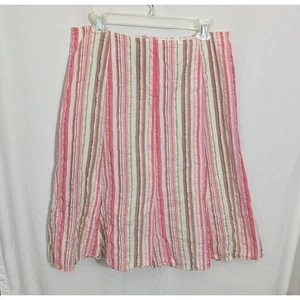 Gonna svasata midi multi righe Y2K AMI taglia 12 Fairy Cottage - Foto 1 di 6