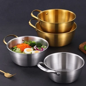 Thickened Noodles Bowl Stainless Steel Fruit Salad Bowls Egg Beating - Picture 1 of 14