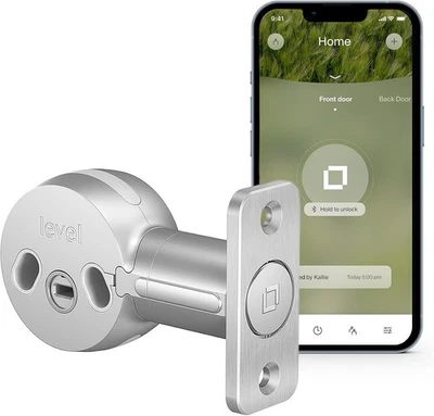 Cerradura inteligente Level Bolt Retrofit Satin Bluetooth Deadbolt Lock C-D11U NUEVO Foto 1 de 4
