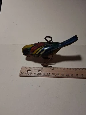 1927 Lindstrom Toys bicando pássaro "Chippers" lata-litho corda tudo Original - Imagem 1 de 4