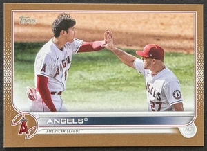 SHOHEI OHTANI ~ MIKE TROUT 2022 Topps Series 1 - #159 Gold /2022 *Free Shipping* - Picture 1 of 2