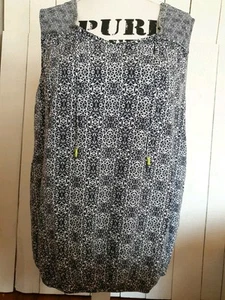 CECIL BLUSEN TOP GRÖßE L , BLAU MIT PAISLEY MUSTER , GUMMIBUND VORNE - Bild 1 von 17