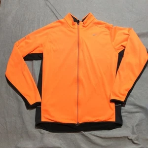 Nike Element Shield Track Jacket Men's Sz XL Orange Dri-Fit Full Zip Thumb Hole - Picture 1 of 17