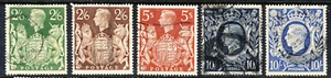 GB KG VI 1939-48  "Arms" High Values To Ten Shillings SG 476 to SG 478b VFU - Picture 1 of 2