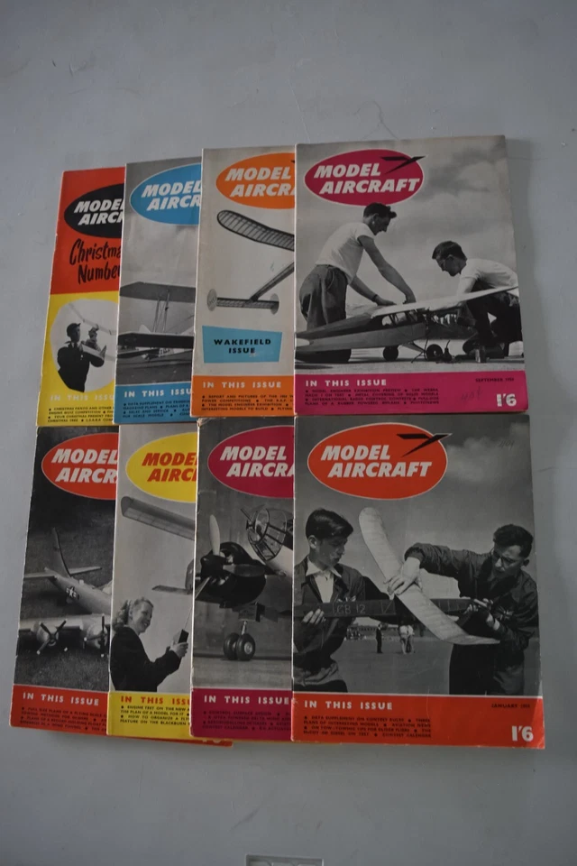 MODEL AIRCRAFT 1,3, 6, 7, 9, 10,11,12 of 1954 (8 Issues) - Image 1 of 1