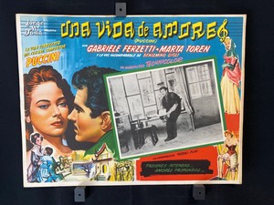 Italia 1953 GABRIELE FERZETTI M.TOREN Puccini Orignl Mexican Lobby Card 16"x12"