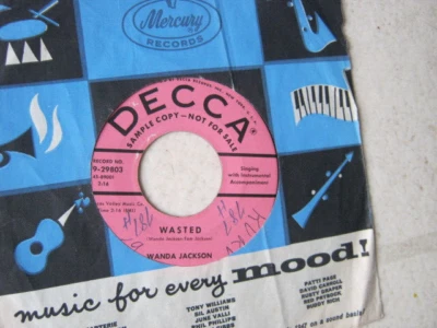 WANDA JACKSON 1955 "Wasted" B/W "I Cried Again" EXC++/NM-? RADIO/PROMOTIONAL 45 - Image 1 of 2