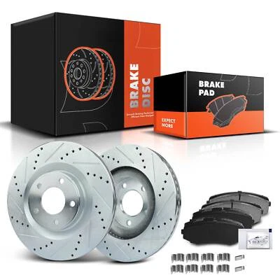 Rotores delanteros perforados y pastillas de freno para Ford Edge 2007-2014 Lincoln MKX 2007-2015 Foto 1 de 4