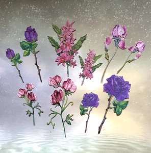 MIXED FLOWER DIE CUTS..Highlight Crafts..various .FLORALS.., card topper (1F) - Picture 1 of 3