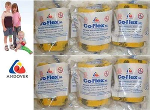 ANDOVER CO-FLEX NL 3"x5Yds 6-PACK Yellow Bumblebees Flexible Elastic Bandages US - Picture 1 of 3