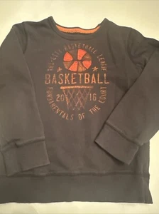 Sonoma Sweatshirt Basketball Theme Kids Boys Size 7X Gray - Picture 1 of 4