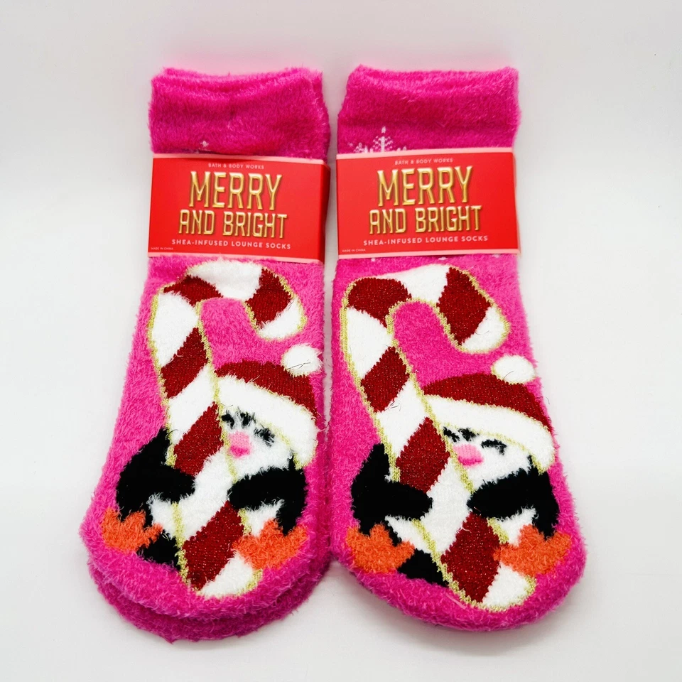 Bath And Body Works Shea-infused Lounge Socks Merry And Bright with Tag