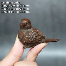 Petit Sparrow Magpie Alliage Statue Bronze Plaqué Oiseau Figurine Thé Pet Déco