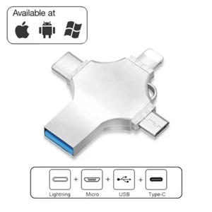 1/2TB USB 3.0 Flash Drive 4 in 1 Memory Stick For iPhone iPad Android PC Type-c - Picture 1 of 7