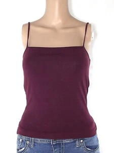 Max&Co Max Mara Top Da Donna S Small Bordeaux Stretch Made Italy Canotta Maglia - Picture 1 of 9
