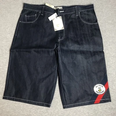 Raw Blue Denim Shorts Men's 44 Dark Blue Baggy Urban Hip Hop All Star - Image 1 of 4