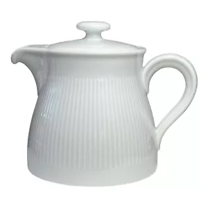 Vntg Fürstenberg Porcelain Mini Tea Pot w/Lid Strainer Ridges #659 Germany 1990s - Picture 1 of 17