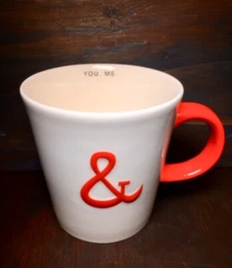 STARBUCKS 2013 White/Red 12 oz. YOU & ME Ampersand LOVE Valentine Mug Cute - Picture 1 of 6
