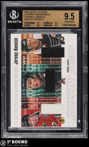 POP 1: Jeremy Roenick BGS 9.5: 2001-02 BAP Ultimate 3 Game Worn Jersey Pieces