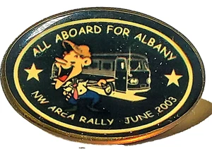 NW Area RV Rally Juni 2003 "ALL BOARD FOR ALBANY" Anstecknadel - Bild 1 von 2