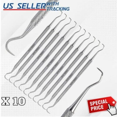 10 Dental Sickle Scaler Anterior Towner Jacquette U15-33 Dental Instrument-GRMN - Image 1 of 4
