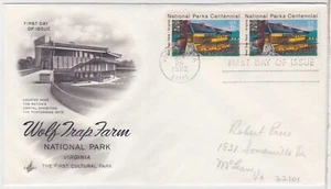 TurtlesTradingPost- Wolf Trap Farm Natl Park 1972 #1452 Artcraft FDC- Horz Pair - Picture 1 of 1