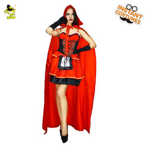 Women Red Princess Cosplay Costume for Role Play Party Red Beautiful Dress 