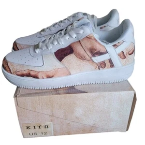Mens Size 12 Air Force 1 Style Custom White Shoes Deadstock Kito wares creation - Picture 1 of 10