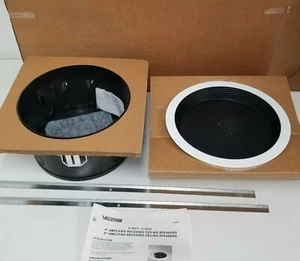 Valcom V 1012 BB Built In Recessed Ceiling 8" Amplified Speaker W Backbox Rails - Picture 1 of 6