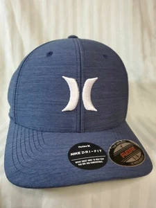 Hurley Herren Nike Dri-FIT geschnittene Mütze/Kappe - blau - FlexFit Größe S - M - Bild 1 von 9