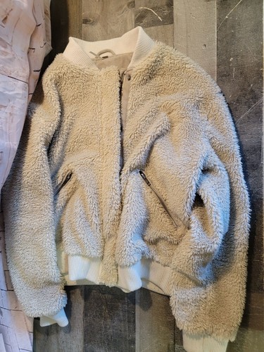 OFF WHITE Giacca bomber sherpa bianca Free People off donna