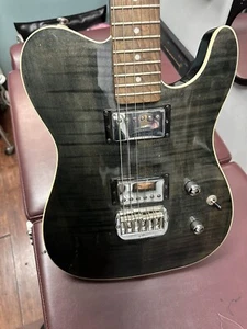 G & L Tribute Series ASAT Deluxe Trans Black Fire Striped Maple… beautiful color - Picture 1 of 14