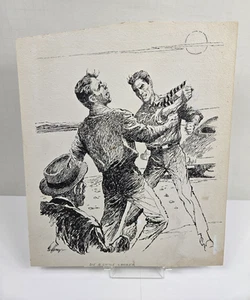 Arte pulp original publicado por Leo Morey de colección - revista Mike Shayne Mystery - Imagen 1 de 5