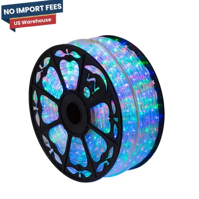 Carrete de luz de cuerda LED Vickerman 150' 0,5" 120 V 2 hilos con clips lazos y accesorios Foto 1 de 2