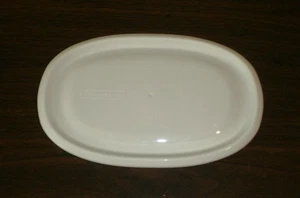 Tapa ovalada de plástico blanco de repuesto Corning Ware para plato F-15-B blanco francés - Imagen 1 de 2