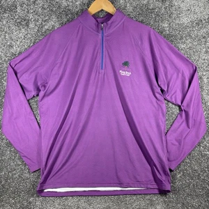 Holderness & Bourne Shirt Mens Large Purple Miami Beach 1/4 Zip Pullover Golf - Picture 1 of 10