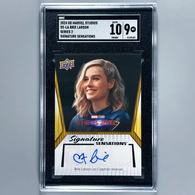 2024 UD Marvel Studios Serie 2 BRIE LARSON AUTOMÁTICO 10 SGC 9 MT Foto 1 de 2