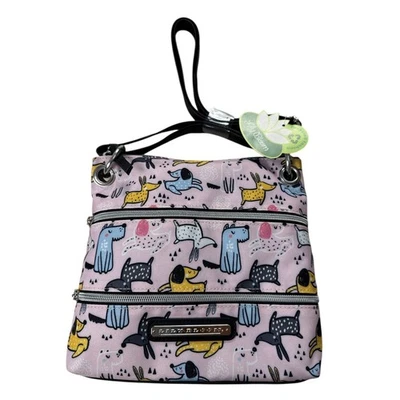 Bolso Bandolera Lily Bloom Denise Rosa Azul Estampado Patas Abstractas Ecológico Nuevo con Etiquetas Foto 1 de 4