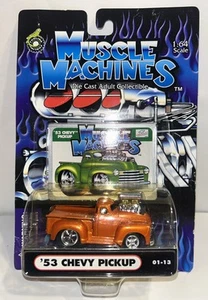 * 1:64 Die-Cast New Muscle Machines Orange Chevrolet ‘53 Chevy PU #01-13 Truck - Picture 1 of 9