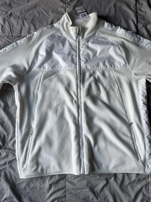 Chaqueta polar Calvin Klein para hombre cremallera completa XXL clásica marfil 40UK800 NUEVA Foto 1 de 4