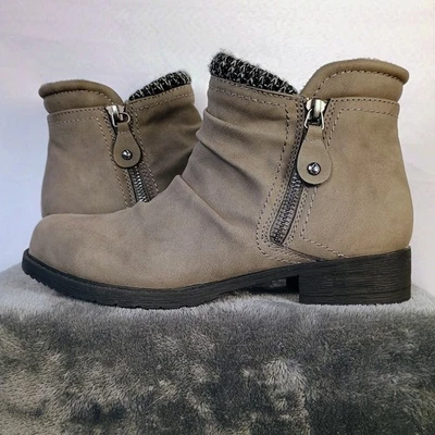 SPORTO Honor Faux Leather  Sweater Women's Booties Boots Gray Size 6 - Image 1 of 4