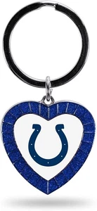 Indianapolis Colts Keychain Color Rhinestone Heart - Picture 1 of 1