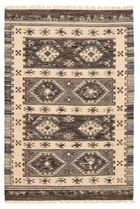 Vintage Hand Woven Kilim Rug 5'2" x 7'9" Traditional Wool Carpet - Picture 1 of 9