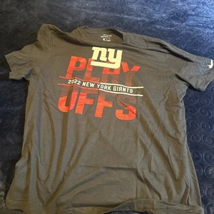 Men's New York Giants Nike Anthracite 2022 NFL Playoffs Iconic T-Shirt XL NWOT - Picture 1 of 5