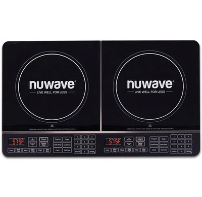 Double Induction Cooktop, Powerful 1800W, 2 Large 8” Heating Coils, Independe... - Image 1 of 4