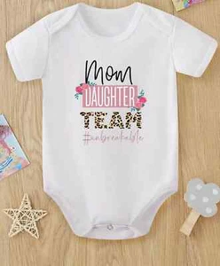 Baby 1 piece Floral Print Bodysuit Mom Daughter Team New Select Size - Picture 1 of 3