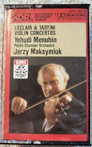 Leclair & Tartini Violin Concertos Menuhin Polish Chamber Orchestra Cassette - Picture 1 of 7