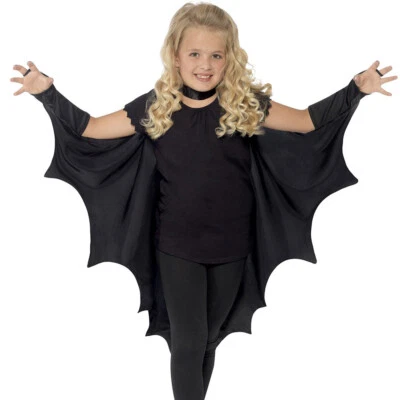 Halloween Fancy Dress Costume Child Boy Girl Bat Wings Cape To Fit Age 4-6 years - Image 1 of 4